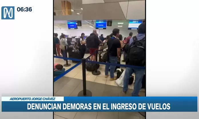 Aeropuerto Jorge Ch Vez Demoras En Ingreso De Vuelos Canal N