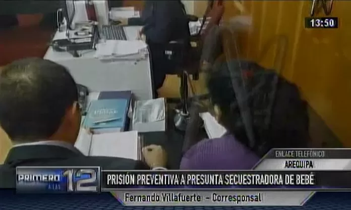 Arequipa dictan prisión preventiva para presunta secuestradora de bebé