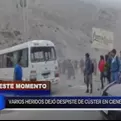 Cieneguilla: varios heridos dejó el despiste de una cúster