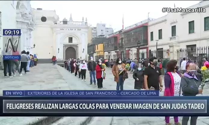 Fieles Hacen Largas Colas Para Venerar Imagen De San Judas Tadeo Canal N