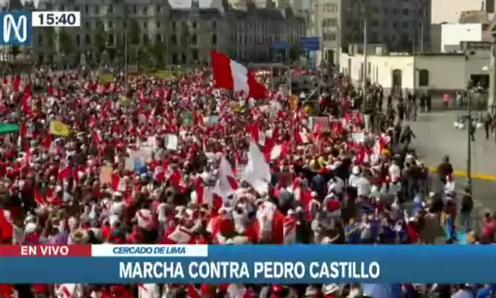 Marcha Contra Pedro Castillo Se Lleva A Cabo Canal N