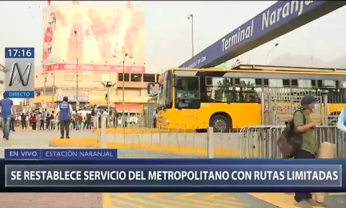 Metropolitano Servicio Para Usuarios Se Restablece Con Rutas Limitadas