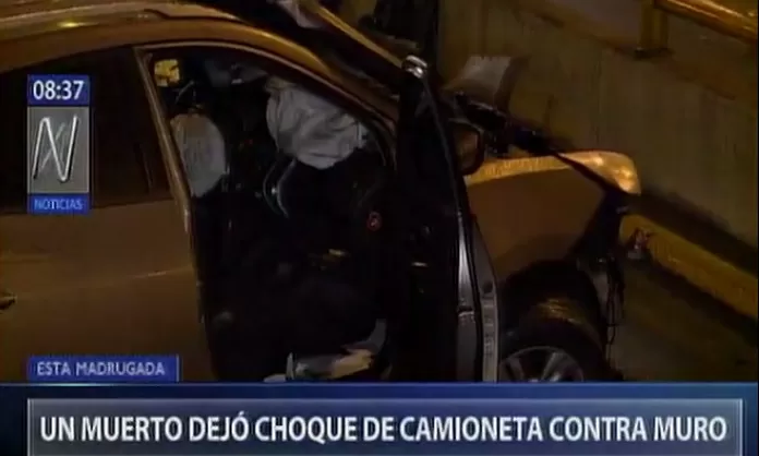 San Borja joven falleció al chocar su camioneta contra un muro Canal N