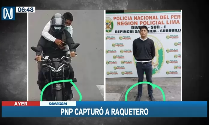 San Borja Raquetero fue capturado tras persecución Canal N