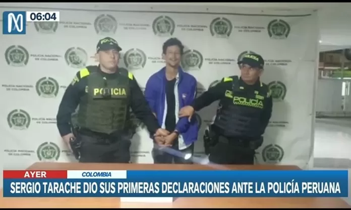 Sergio Tarache Sus primeras declaraciones ante la Policía peruana en