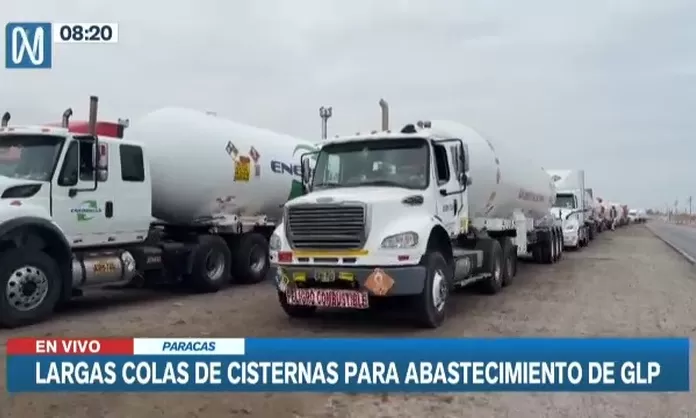 Paracas Cisternas Hacen Largas Filas Para Abastecimiento De Glp Canal N