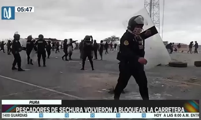 Piura Pescadores De Sechura Volvieron A Bloquear La Carretera Canal N