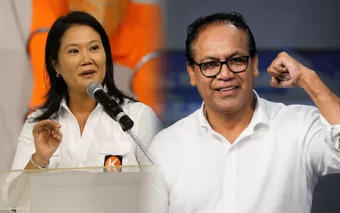 Keiko Fujimori y Roberto Sánchez encabezan los resultados ONPE al 100 %
