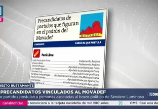 26 precandidatos vinculados al Movadef en listas partidarias