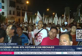 Elecciones 2026: 61 % de peruanos votaría con rechazo y 84 % no confía en candidatos
