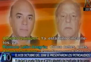 El 5 de octubre del 2008 se presentaron los 'petroaudios'