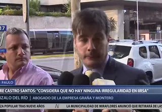 Abogado de Graña y Montero: Ex directivo de Odebrecht dijo que no hay irregularidades en IIRSA