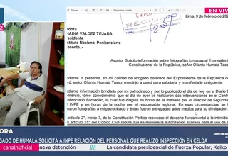 Abogado de Ollanta Humala pide al INPE informe por fotografías