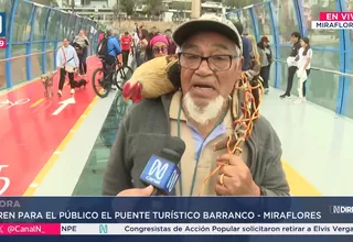 Abren al público el puente turístico entre Barranco y Miraflores