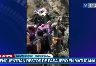 Matucana: Hallan el cuerpo de uno de los pasajeros del bus volcado