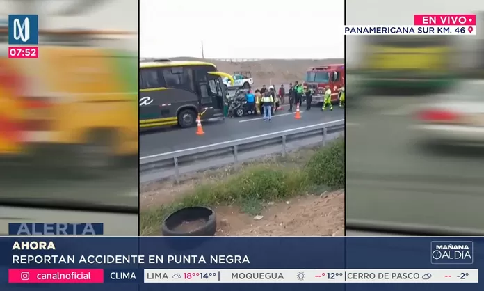 Accidente en Punta Negra causa tráfico en la Panamericana | Canal N