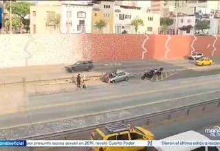 Un accidente de tránsito se registró en la Vía Expresa en Miraflores