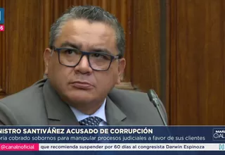 Acusan al ministro Santiváñez de cobrar sobornos