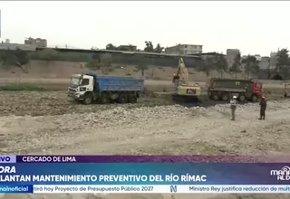 Adelantan trabajos de prevención en el río Rímac ante incremento de lluvias