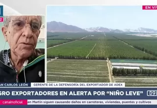 ADEX advierte sobre riesgos para agroexportadores ante posible Niño leve