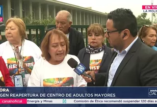 Adultos mayores protestan por cierre del CIAM en La Molina