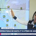 Advierten temperaturas de hasta 7&deg; C a fines de agosto