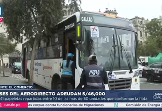 AeroDirecto: Más de 50 buses suman S/ 46 mil en papeletas de tránsito 
