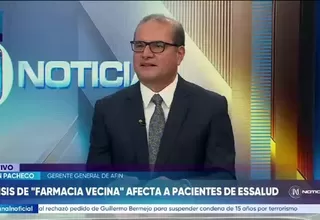 AFIN alerta que “Farmacia Vecina” opera solo al 10 % de su capacidad y afecta a pacientes de EsSalud