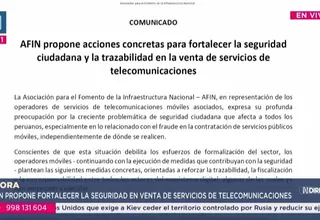 AFIN propone medidas para reforzar trazabilidad en telecomunicaciones
