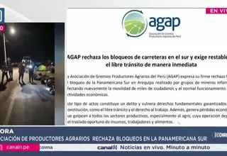 AGAP rechaza bloqueo en Panamericana Sur por mineros informales