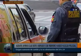 Agente de la Policía afirma que irán a huelga para pedir aumento de sueldo