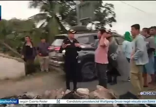 Arroceros bloquean carretera en San Martín y exigen al gobierno atender precio del arroz