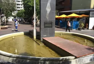 Aguas de monumento a víctimas de terrorismo en Tarata lucen sucias y descuidadas