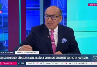 Aguirre: Propuesta de cárcel por cubrirse rostro podría sancionar protestas pacíficas