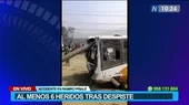 Al menos seis heridos tras el despiste de bus de transporte público en El Agustino - Noticias de buses