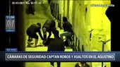 El Agustino: Cámaras de seguridad captan asaltos y robos en el distrito - Noticias de robos