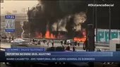 El Agustino: Un incendio se registra en una fábrica de zapatillas - Noticias de fabrica