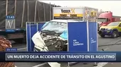 El Agustino: Un muerto tras choque entre camión y furgoneta - Noticias de accidente-transito