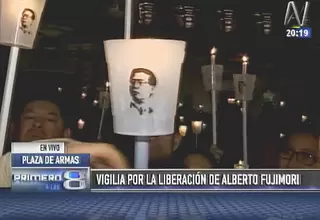 Alberto Fujimori: simpatizantes realizaron vigilia frente a la Catedral de Lima