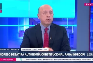 Alberto Villanueva: Autonomía blindará al Indecopi de presiones externas