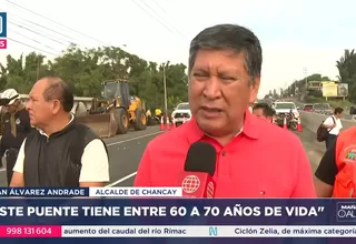 Alcalde de Chancay se pronuncia tras colapso de puente