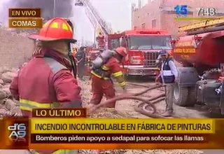 Alcalde de Comas dijo que fábrica que se incendia tenía permisos en regla