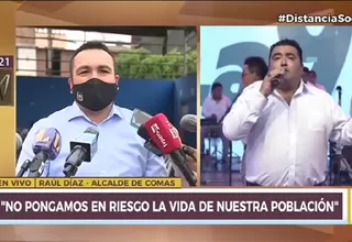 Alcalde de Comas sobre concierto de Armonía 10: No pongamos en riesgo la vida de nuestra población