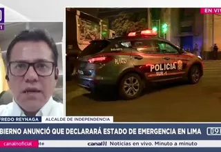 Alcalde Reynaga: Hay que aprender lo bueno de estados de emergencia