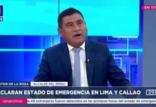 Alcalde del Rímac sobre estado de emergencia: Hay que corregir errores pasados