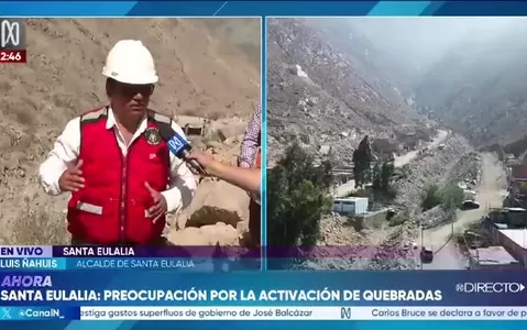 Santa Eulalia: Alcalde pide intervención urgente del Gobierno para colocar geomallas antes de la temporada de lluvias