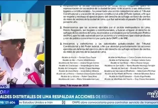 Alcaldes distritales de Lima respaldan acciones legales de Renzo Reggiardo contra el JNE