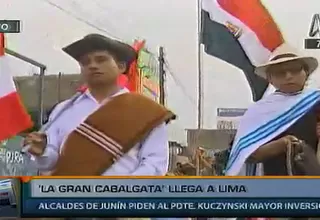 Alcaldes de Junín llegaron a Lima tras seis días de 'cabalgata de sacrificio'