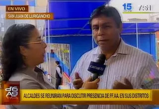 Alcaldes de Lima presentarán pedido para que FF.AA. patrullen las calles