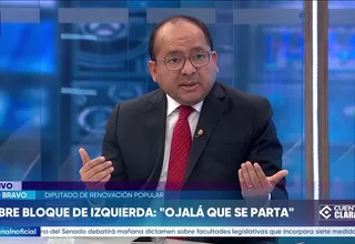 Aldo Bravo sobre bloque de izquierda: “Ojalá que se parta”